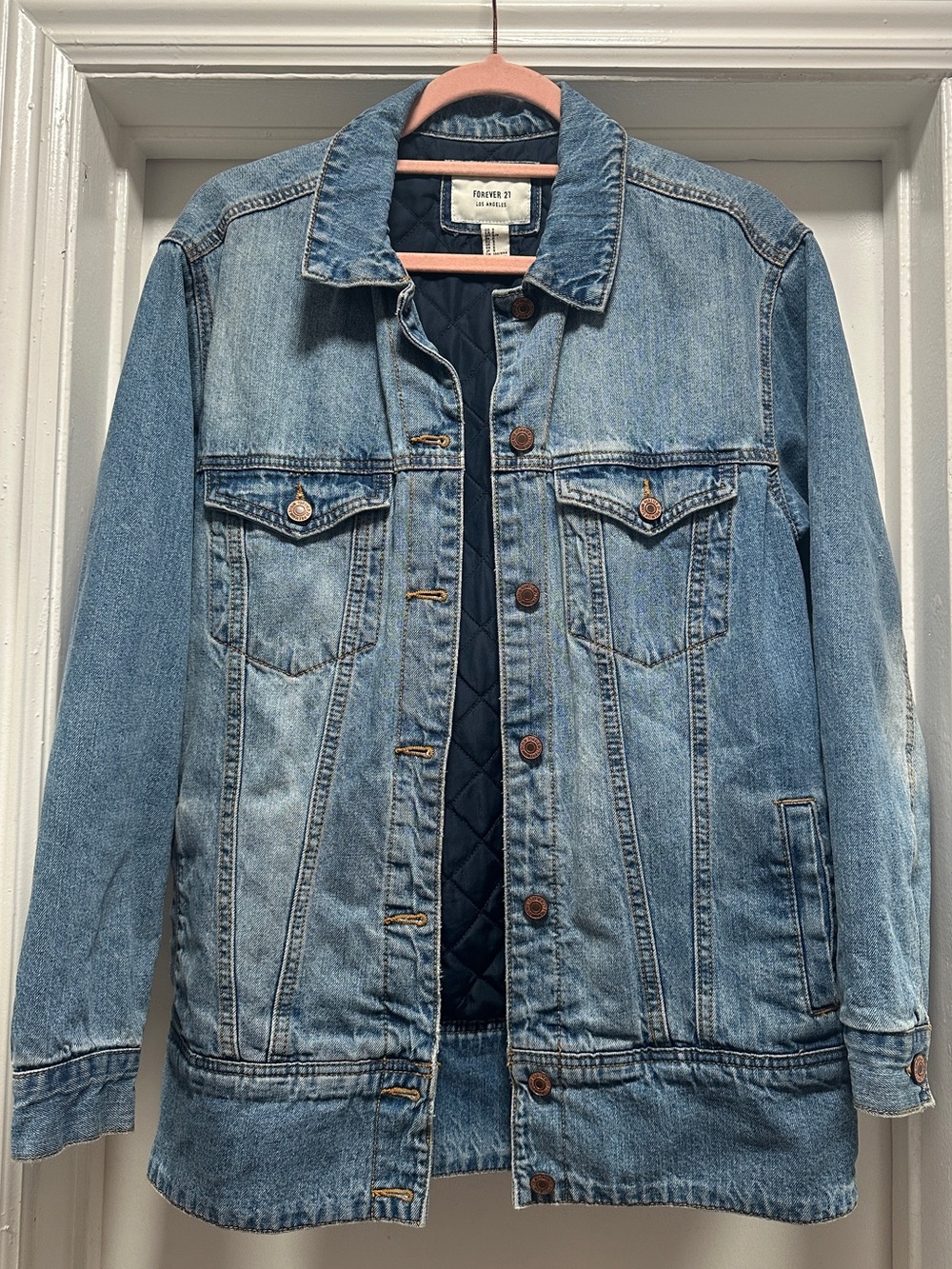 Forever21 Women’s Oversized & Lined Denim Jacket